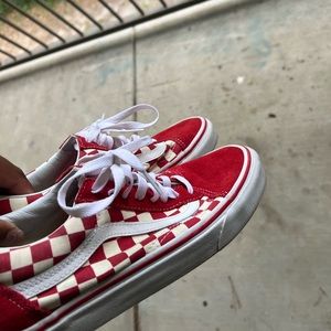 VANS red checkered vans UNISEX
